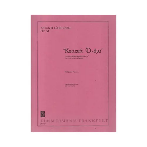 Konzert D-Dur  In Form Einer Gesangsszene`` Fur Flote Und Orchester