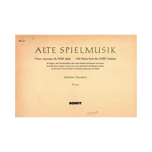 Alte Spielmusik - Old Pieces From The XVIII The Century