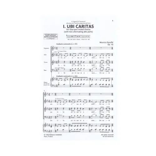 Quatre Motets Sur Des Thèmes Gregoriens