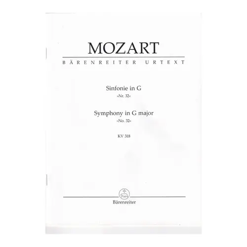 Symphony In G Major (Overture)  Kv 318