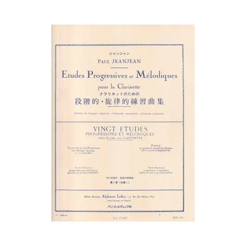 Vingt Etudes Progressives Et Melodiques Por La Clarinette Vol.1
