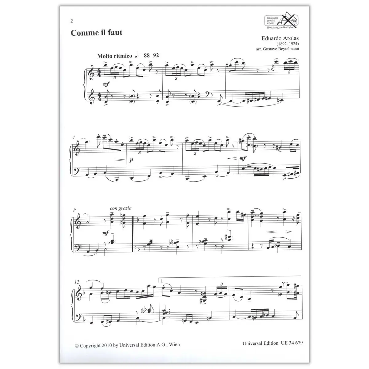 Solo Tango Solo Piano - Arrangements By Gustavo Beytelmann