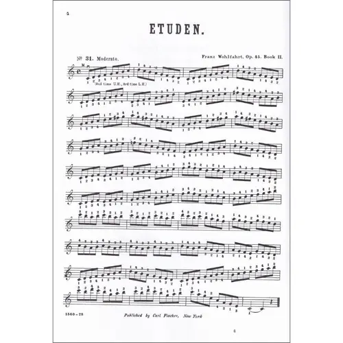 Sixty Etudes For Violin Op.45 Book 2