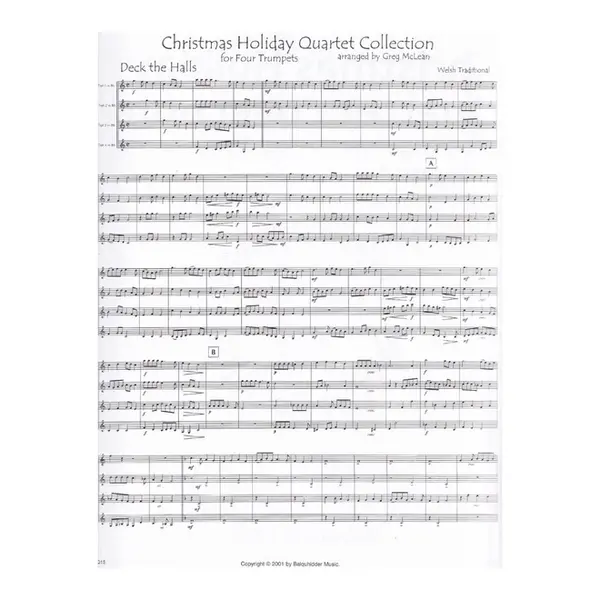 Christmas Holiday Quartet Collection - Trompete