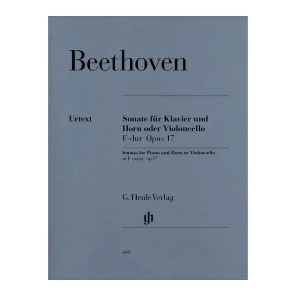Sonate Fur Klavier Und Horn  Oder Violoncello F Dur - Op.17 - Urtext