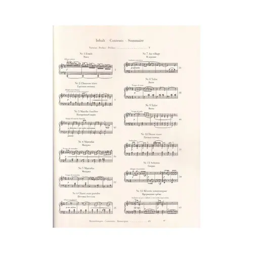 Twelve pieces for piano Op.40