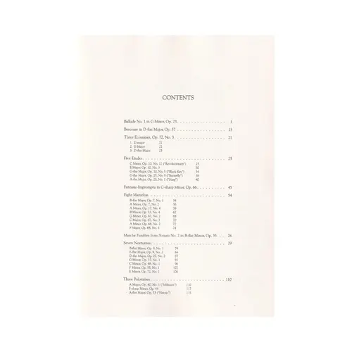 Chopin Masterpieces For Solo Piano
