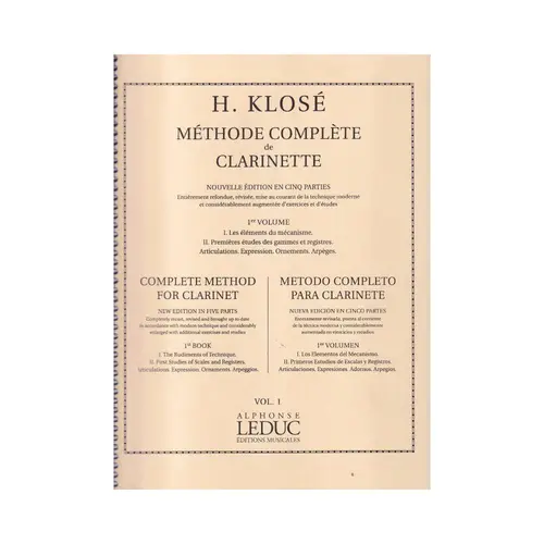 Methode Complete De Clarinette - Vol.1
