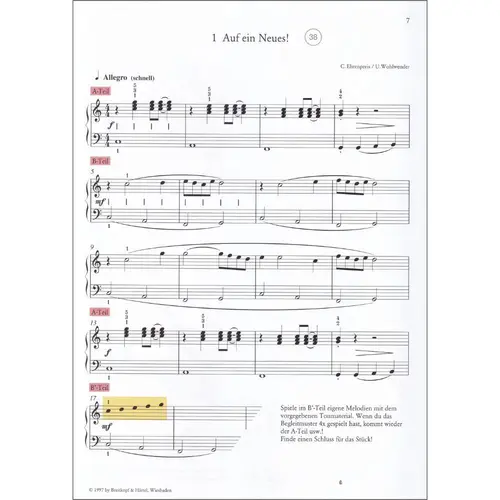 123 Klavier Heft II - Klavierschule Fur 2-8 Hande