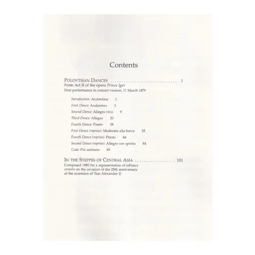 Polovtsian Dances / In The Steppes Of Central Asia