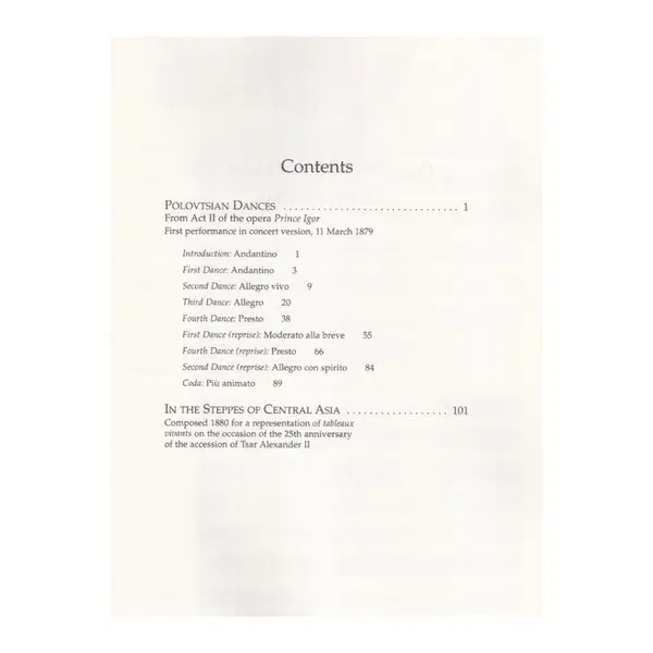 Polovtsian Dances / In The Steppes Of Central Asia