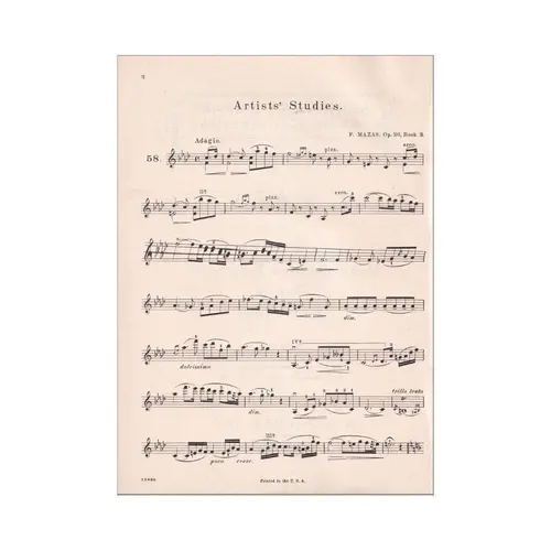 75 Melodious And Progressive Studies, Op. 36 - Book 3: Artist'S Studies