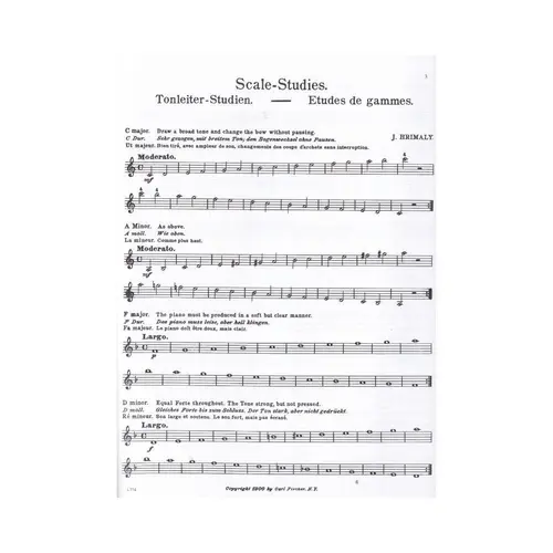 Scale Studies For Violin