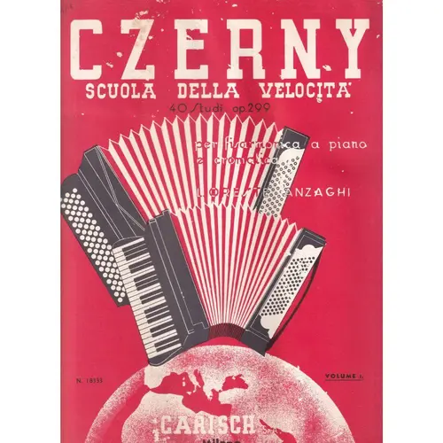 Scuola Della Velocità - 40 Studi Op.299,  para acordeon - Volume 1