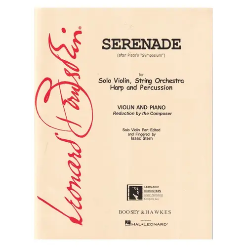 Serenade for solo violin, string orchestra, Harp and percussion - Violin and piano