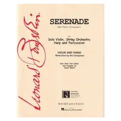 Serenade for solo violin, string orchestra, Harp and percussion - Violin and piano
