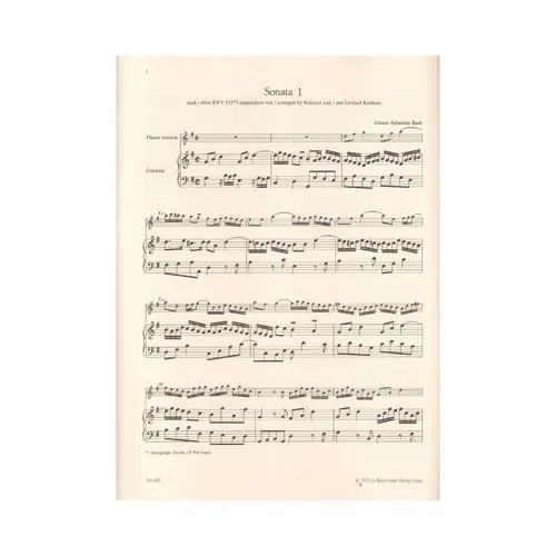 Sechs Sonaten Nach Bwv 525-530 -  Vol.1