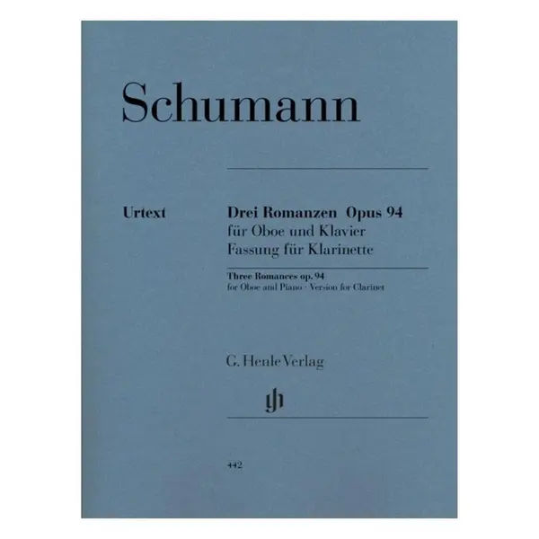 Drei Romanzen Op.94 Fur Oboe And Piano - Version For Clarinet