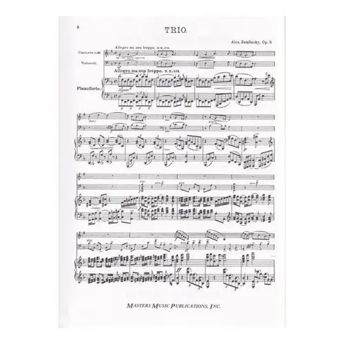 Trio Op.3 In D Minor For Clarinet,Violoncello And Piano