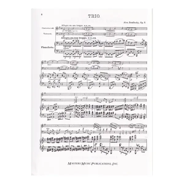 Trio Op.3 In D Minor For Clarinet,Violoncello And Piano