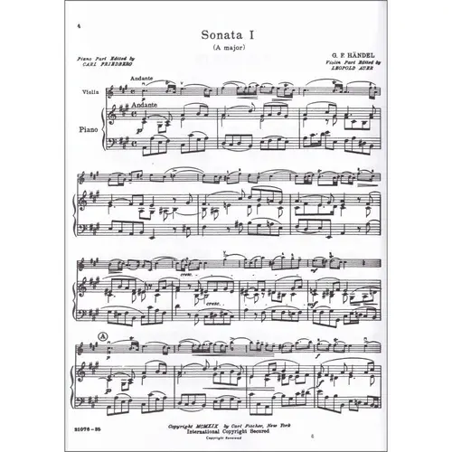 Six Sonatas For Violin