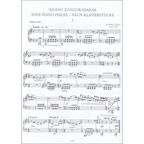 Neun Klavierstucke - Op.3