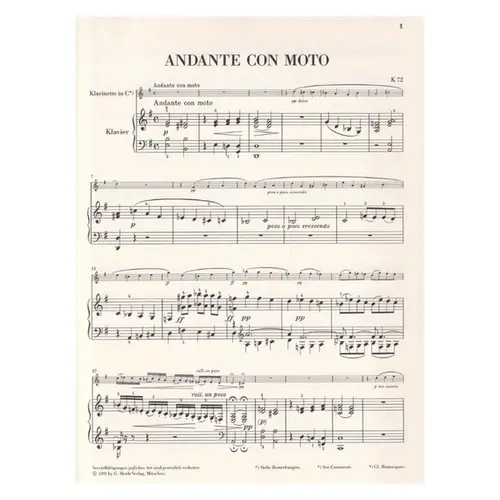Early Character Pieces for Clarinet and Piano