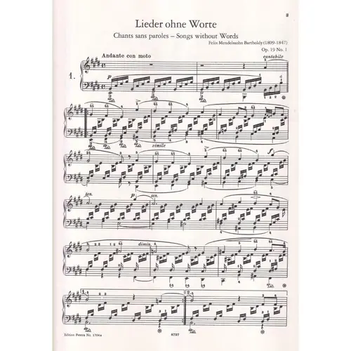 Songs Without Words (Piano Works I)