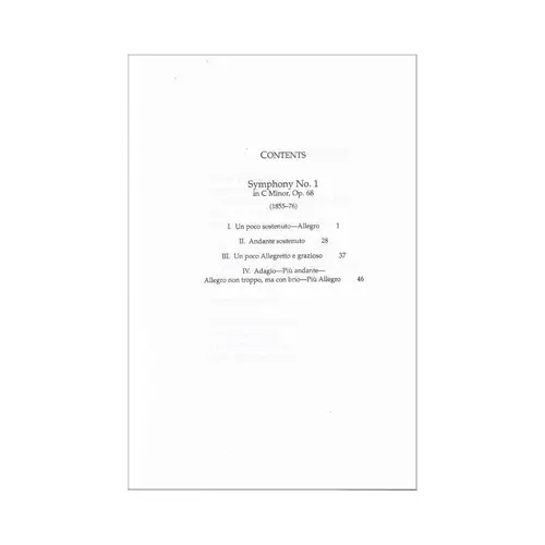 Symphony N.1 In C Minor - Op.68 - Miniature Score