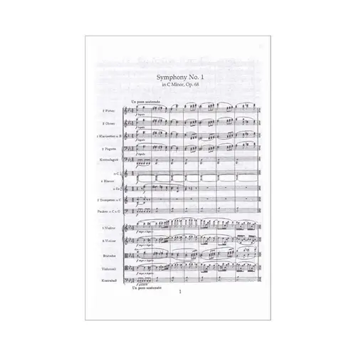 Symphony N.1 In C Minor - Op.68 - Miniature Score