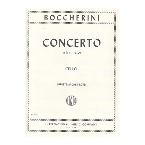 Concerto In Bb Major For Cello