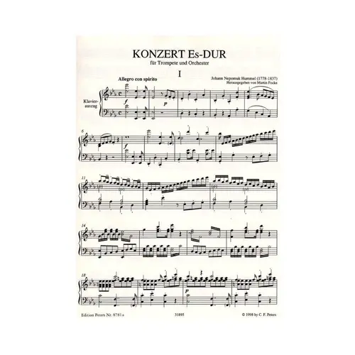 Konzert Es Dur - Trompete Und Orchester - Inclui Cd