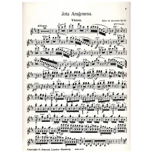 Jota Aragonesa op. 27 - violino e piano