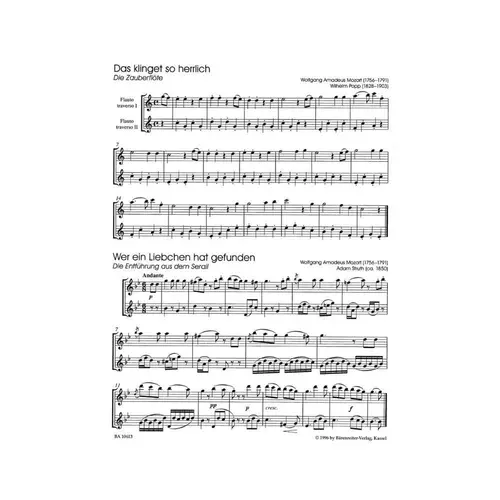Classic Hits For 2 Flutes
