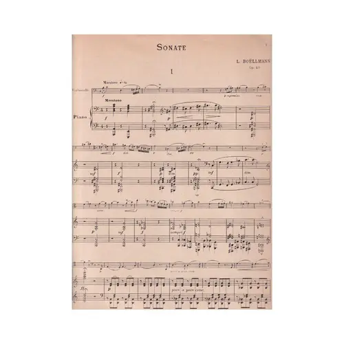 Sonate Pour Violoncelle - Op.40  (Edição Antiga)