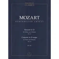 Concerto in D major for violin and orchestra N.4 -  KV 218 - study score