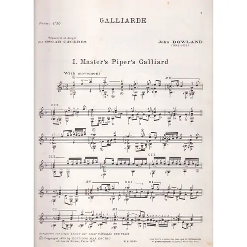 Galliarde Et Allemande