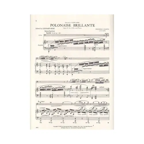 Polonaise Brillante -Op.3 (Cello)