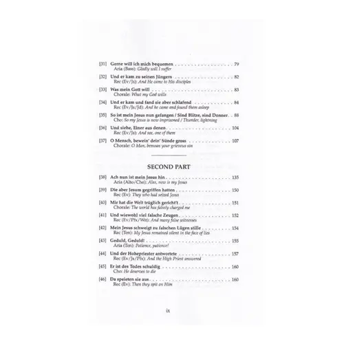 St. Matthew Passion - Bwv 244  ( study score )