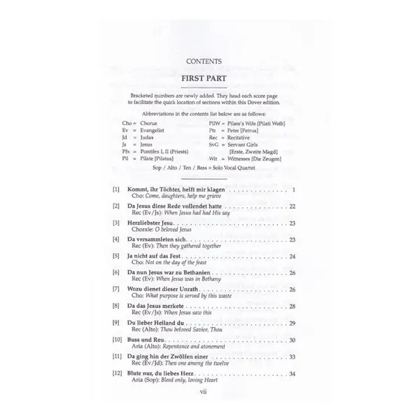 St. Matthew Passion - Bwv 244  ( study score )