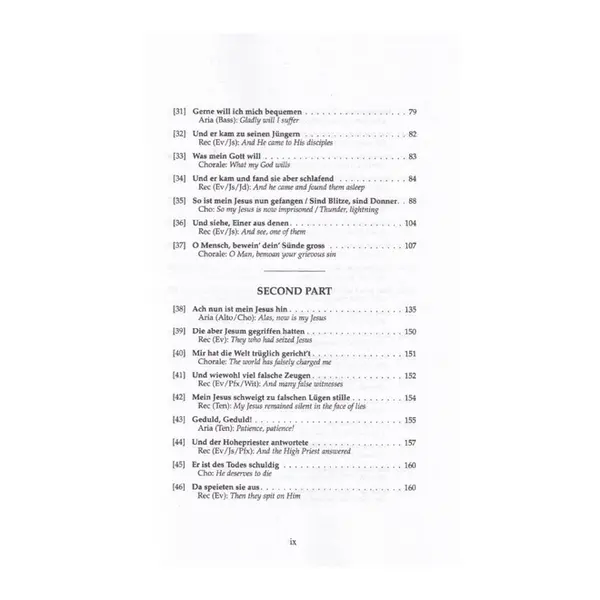 St. Matthew Passion - Bwv 244  ( study score )