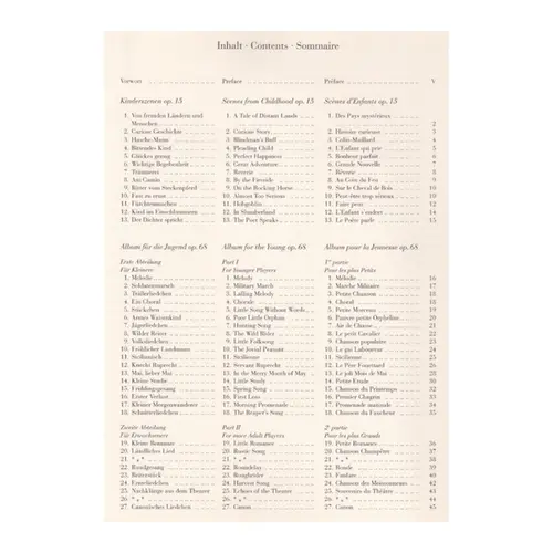 Kinderszenen - Op.15 / Album Fur Die Jugend - Op.68 - Urtext