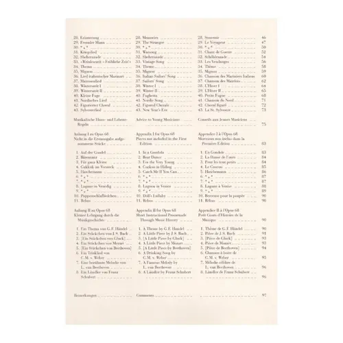 Kinderszenen - Op.15 / Album Fur Die Jugend - Op.68 - Urtext