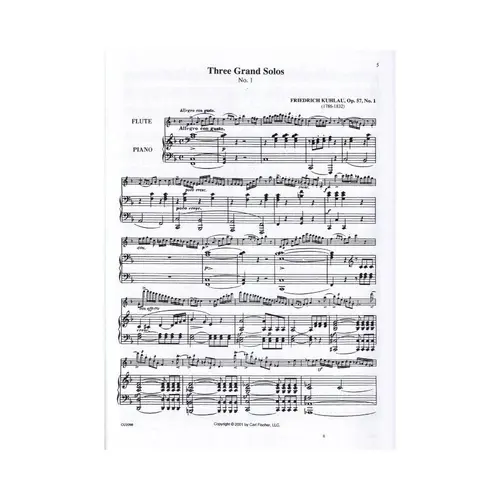 Three Grand Solos For Flute - Op.57 Nos.1-3