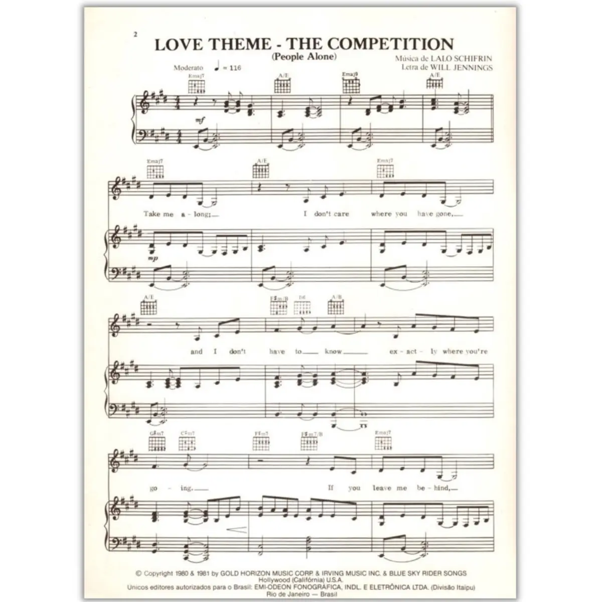 People Alone - Love Theme From Competition