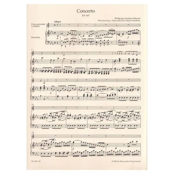 Concerto in E-flat major for horn and orchestra n.3 - KV 447
