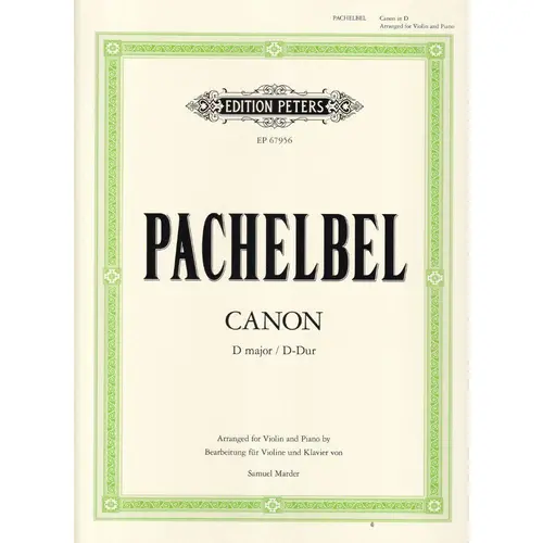 Canon In D Violin And Piano