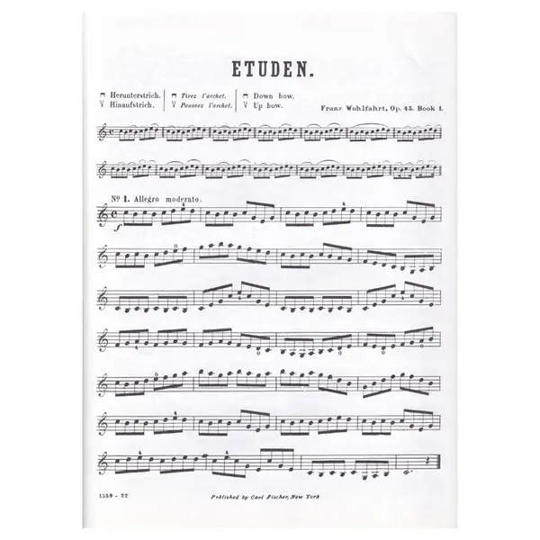 Sixty Etudes For Violin Op.45 Book 1