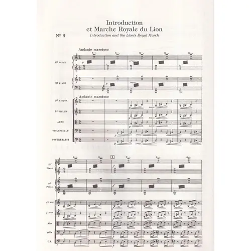 Carnival Of The Animals In Full Score