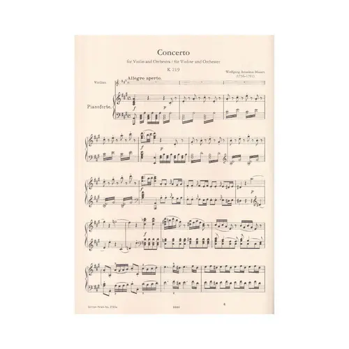 Concerto For Violin  A Major Kv 219 - Inclui Cd